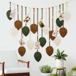 Boho Macrame Leaf Wall Hanging Tapestry