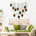 Boho Macrame Leaf Wall Hanging Tapestry