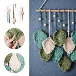 Large Macrame Leaf Wall Hanging – Boho Decor