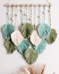 Large Macrame Leaf Wall Hanging – Boho Decor