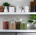 Vintage Glass Canister Set with Airtight Lids