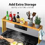 Bamboo Over-Stove Spice Rack with Hooks