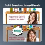 Bamboo Over-Stove Spice Rack with Hooks