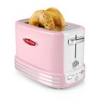Retro Pink 2-Slice Toaster with Crumb Tray
