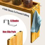 Bamboo Over-Stove Spice Rack with Hooks