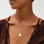 Gold Zodiac Coin Necklace with Leo Pendant