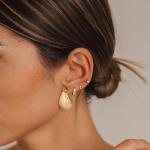 KissYan Beige Acrylic Teardrop Drop Earrings