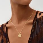 Gold Zodiac Coin Necklace with Leo Pendant