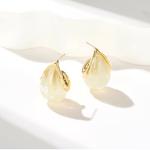 KissYan Beige Acrylic Teardrop Drop Earrings