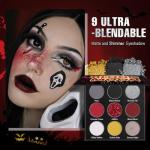 9-Color Black and Red Eyeshadow Palette