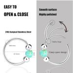 Small Opal Hoop Earrings for Any Piercing