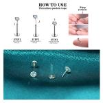 Flat Back 20G Stud Earrings for Tragus & Lip