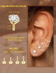 Gold Filled Threaded Piercing Jewelry for Helix & Nose