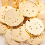 Gold Zodiac Coin Necklace with Leo Pendant
