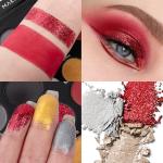 9-Color Black and Red Eyeshadow Palette