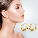 6 Pairs Gold Hoop Earrings Set for Women