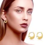 6 Pairs Gold Hoop Earrings Set for Women
