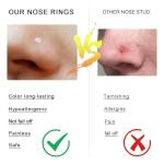 8-Piece Nose Ring Stud Set in Gold/Silver