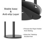 Black Stainless Steel Paper Towel Holder with Weighted Base