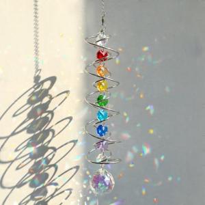 Chakra Bead Wind Spinner Suncatcher for Home