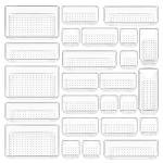 Vtopmart 25-Piece Clear Plastic Drawer Organizer Set