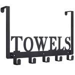 Versatile Over Door Hooks in Sandblasted Black Metal