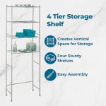 4-Tier Over-The-Toilet Storage Shelf - Chrome