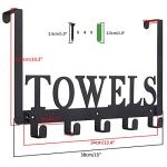 Versatile Over Door Hooks in Sandblasted Black Metal