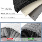 Soft Chenille Bathroom Rug - Black 30x20