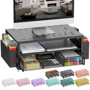 Desk Organizer with Drawer and Pen Holders