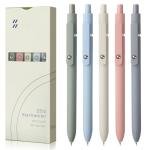 FIOVER 5pcs Quick Dry Black Gel Pens