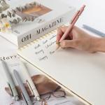 FIOVER 5pcs Quick Dry Black Gel Pens