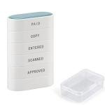 Versatile 5-in-1 Office Stamp Set - Red Ink