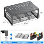 Desk Organizer with Drawer and Pen Holders
