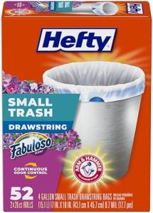 Fabuloso Scented 4-Gallon Small Trash Bags, 52 Count