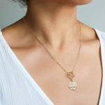 Celestial Moon and Star Pendant Necklace