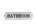 Cast Iron Bathroom Sign - Fun Washroom Decor