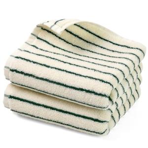 Green Striped Hand Towels for Kitchen and Bath