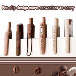 Kawaii Coffee Gel Pens Set with Highlighter