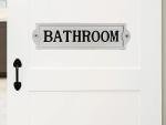 Cast Iron Bathroom Sign - Fun Washroom Decor