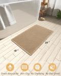 Super Absorbent Non-Slip Waffle Bath Mat, Brown