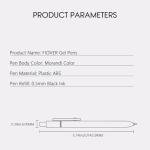 FIOVER 5pcs Quick Dry Black Gel Pens