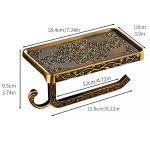 Vintage Floral Toilet Paper Holder with Shelf