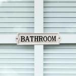 Cast Iron Bathroom Sign - Fun Washroom Decor