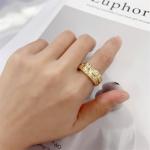 Vintage Gold Venus Half Face Adjustable Ring