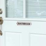 Cast Iron Bathroom Sign - Fun Washroom Decor