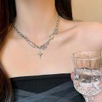 Y2K Irregular Star & Moonlight Pendant Necklace