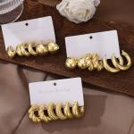Gold Hoop Earrings Set – 9 Pairs for Women