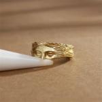 Vintage Gold Venus Half Face Adjustable Ring