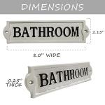 Cast Iron Bathroom Sign - Fun Washroom Decor